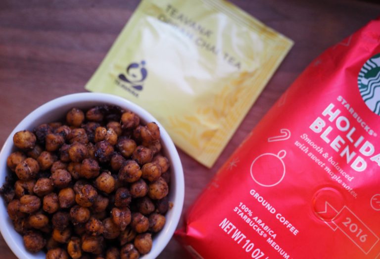 Holiday Blend with Oprah chai roasted chickpeas the modern barista
